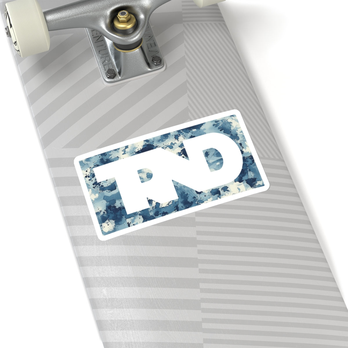 TRND Blue Splatter Box Logo Stickers