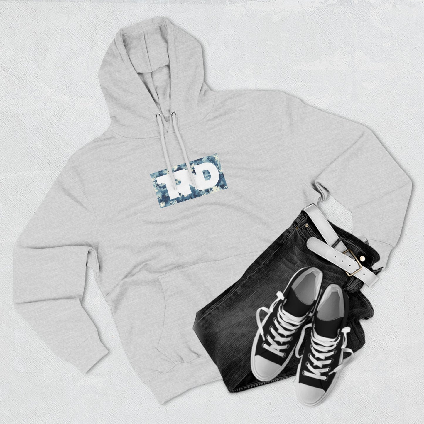 TRND Blue Splatter Box Logo Hoodie