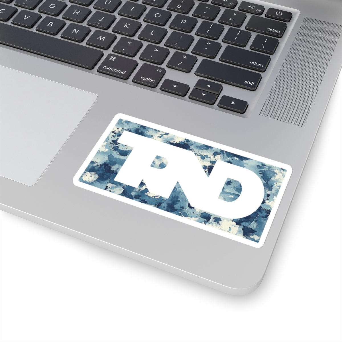 TRND Blue Splatter Box Logo Stickers