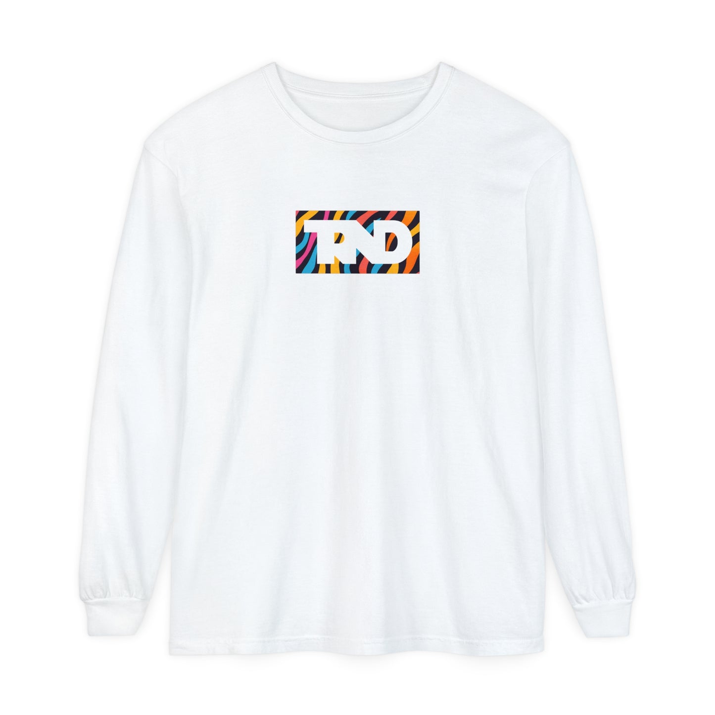 TRND Funky Stripes Box Logo Long Sleeve T-Shirt