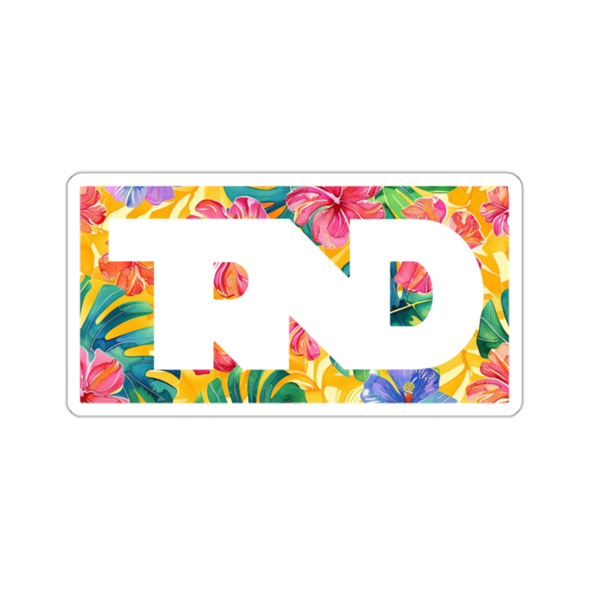 TRND Tropical Box Logo Stickers