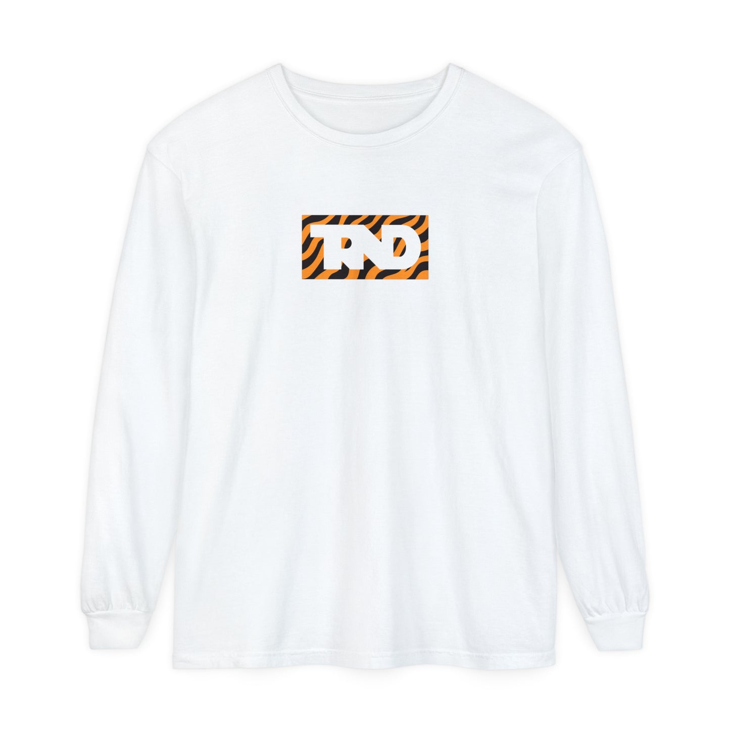 TRND Tiger Print Logo Long Sleeve T-Shirt
