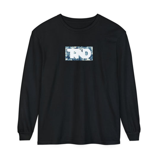 TRND Blue Splatter Box Logo Long Sleeve T-Shirt