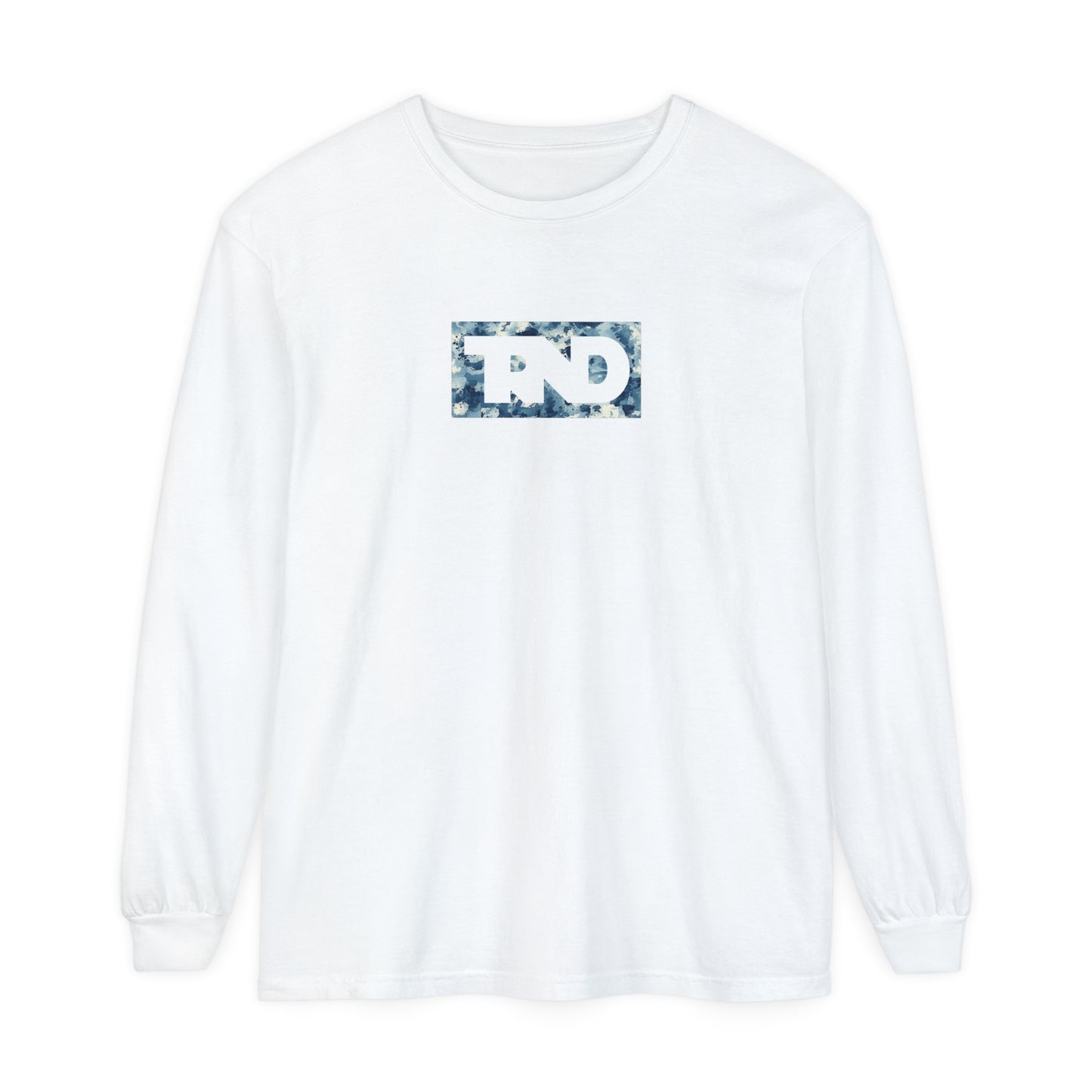 TRND Blue Splatter Box Logo Long Sleeve T-Shirt